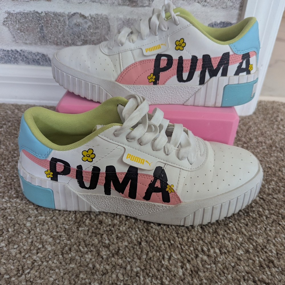 Woman's Puma White and Pastel Sneakers